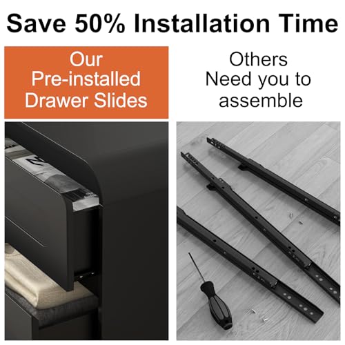 image for SOLACE FURNITURE 3 Piece Bedroom Set, Dresser and Nightstand Sets for 