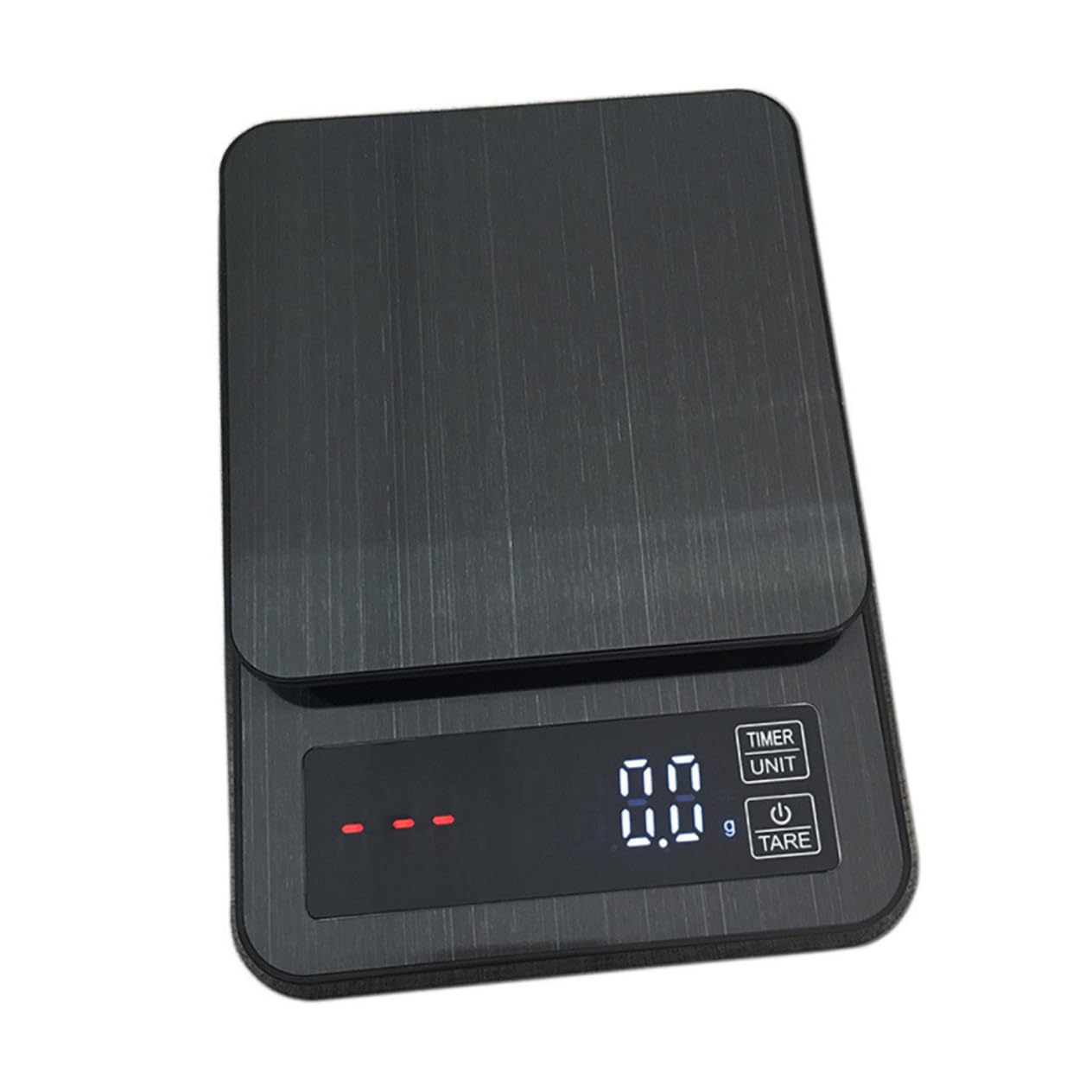 Healifty Báscula Digital con Temporizador para Café y Cocina, Capacidad 5kg, Pantalla LED, Fácil de Usar con Base Antideslizante para Hornear y Pesar Alimentos