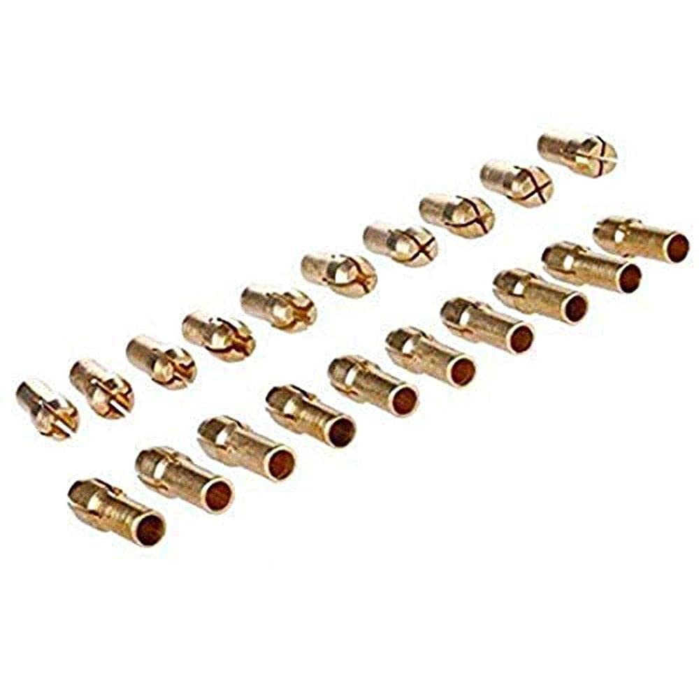 Diy Crafts 12600 10058 0.5-3.2mm Brass Drill Chuck Collet Bits 4.3mm Shank Rotary Tools, Multicolor, 10 Piece