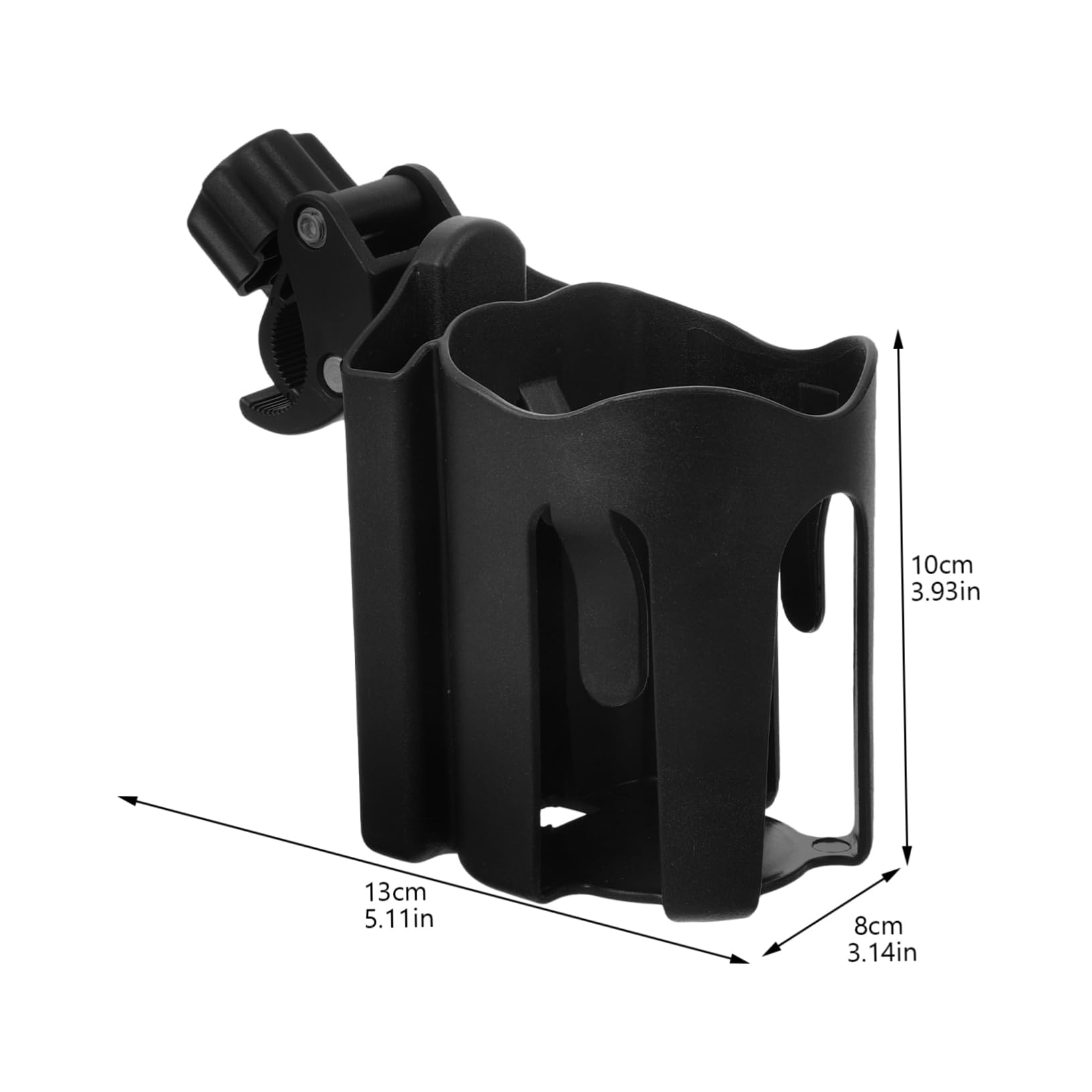 minkissy 3 Pezzi Portabottiglie Per Bici Portabicchieri Walker Adulto Portabibite Per Passeggino Accessori Per Sedie a Rotelle Tazza Coppa Bici Plastica Abs Black