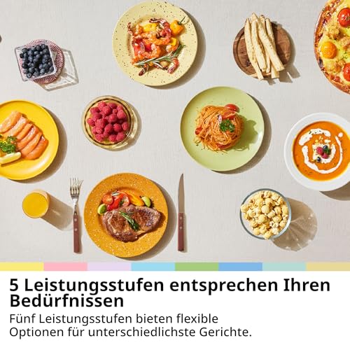 Comfee CMO-MP012ND(BK) Freistehende Mikrowelle, 20L kompakt in Schwarz, 700W Mikrowelle klein mit 5 Leistungsstufen, Drehteller, Auftaufunktion für Singles, Studentenwohnheim & kleine Küchen – Bild 5