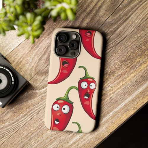 Coque iPhone 15 Pro Max rigide mate piment rouge rigolote - 3