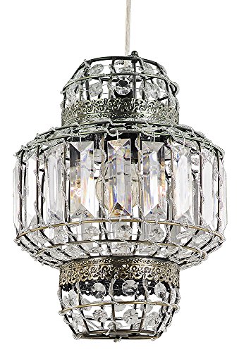 Preisvergleich Produktbild Marokkanischer Laternenstil Antik Messing Klar Acryl Anhänger Schatten von Happy Homewares