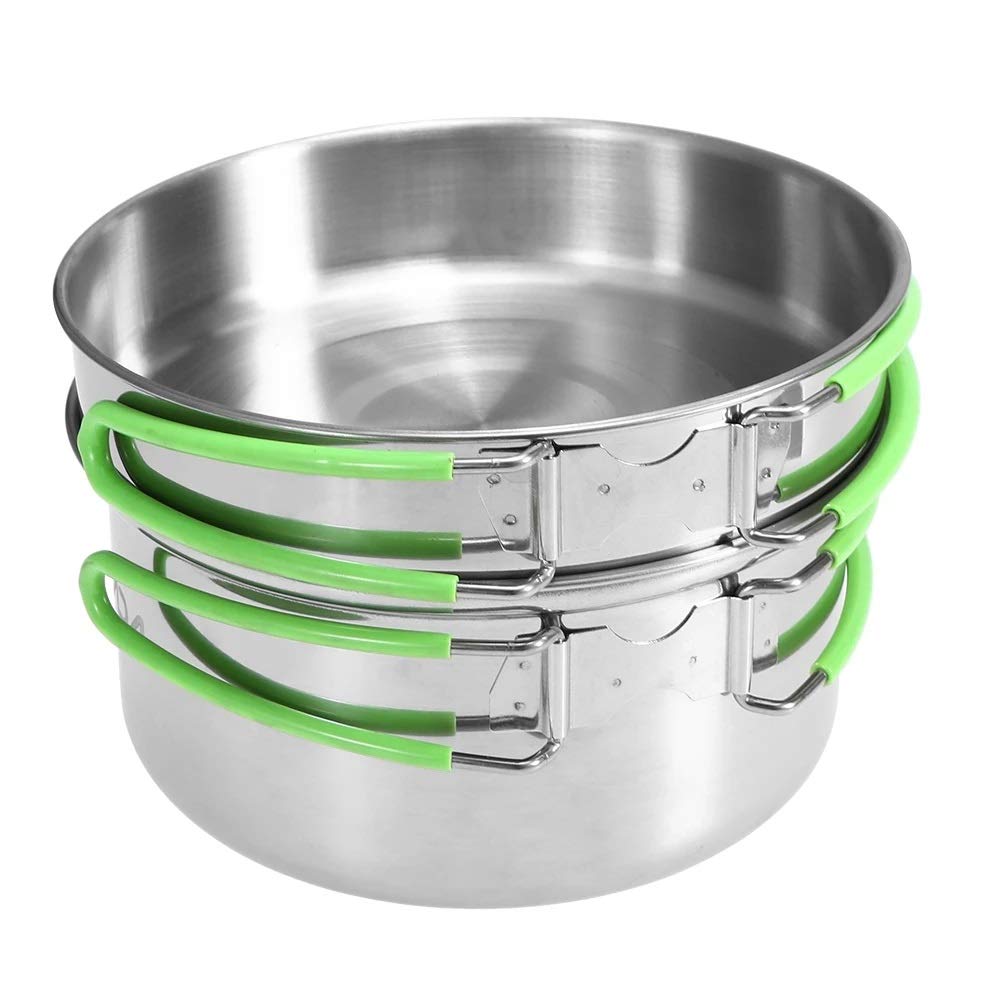 RWRAPS Kit di pentole da Campeggio Zaino in Spalla Escursionismo Picnic Set di pentole e padelle da Cucina Set di Posate da tavola Set di Utensili da Cucina