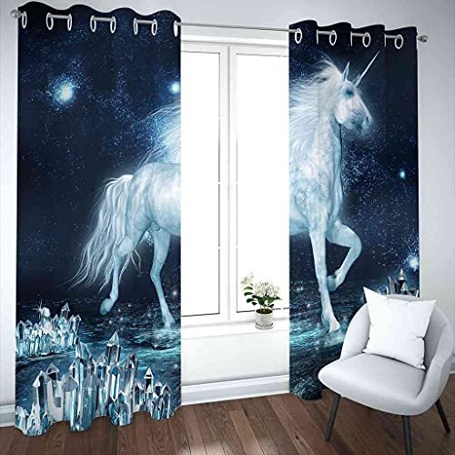 Rideaux de salon et chambre d'enfant nuit étoilée 3D opaque
