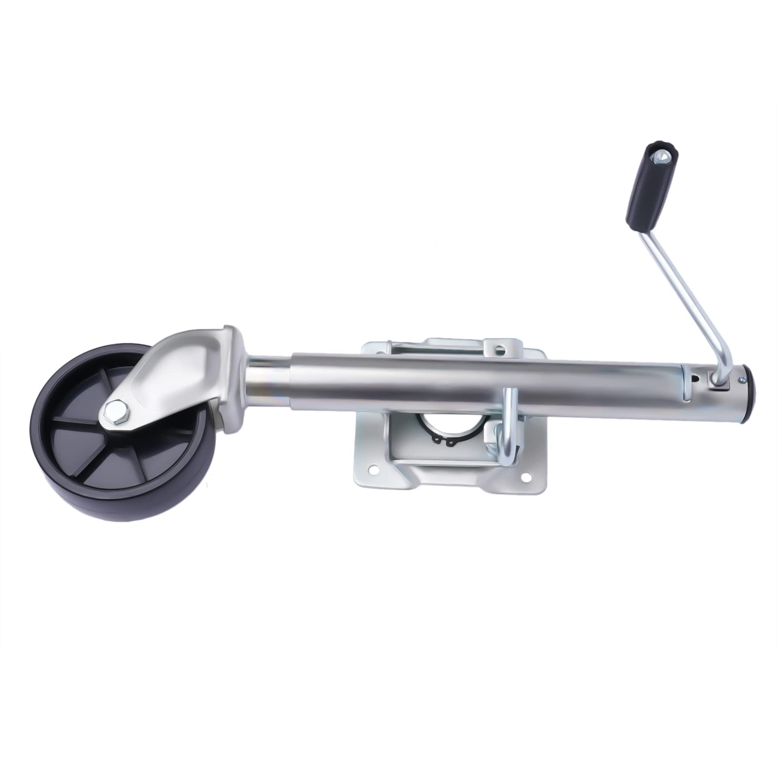 Rueda de apoyo automática para remolque, 1200 kg, carga pesada, soporte automático, 200 mm, rueda de goma antideslizante maciza, para remolques, caravanas, autocaravanas