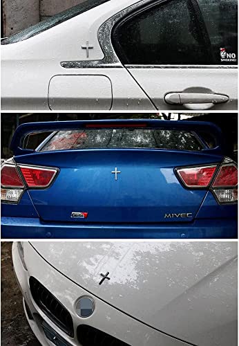 Image of VRT 3D Chrome Emblem Automotive Car, Bike Badges Logo Self Adhesive Sticker (Christian /Jesus, Silver)