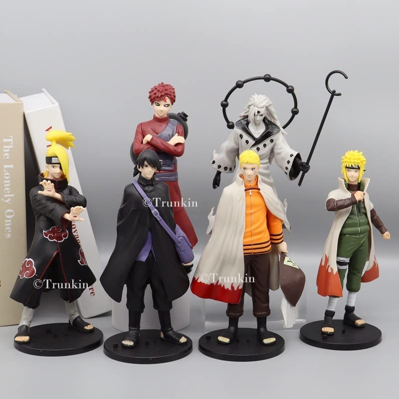 Image of Trunkin | Cute Madara Minato Sasuke (Set D) 6pcs Big Action Figure | Figurine to be Assembled Toy Set Cake Topper Figures Princess