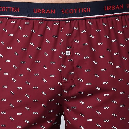 Image of Urban Scottish Men's Boxer Pants 100% Cotton Material with A Stylish Print Soft and Stretchy Elastic Waist Band Dynamic Movement and Hardwearing Stitching Breathable with A Gentle Snug Fit