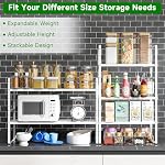 Expandable Kitchen Cabinet Shelf Organizer Rack, 16.5"-27" L x 8" W - Image 3