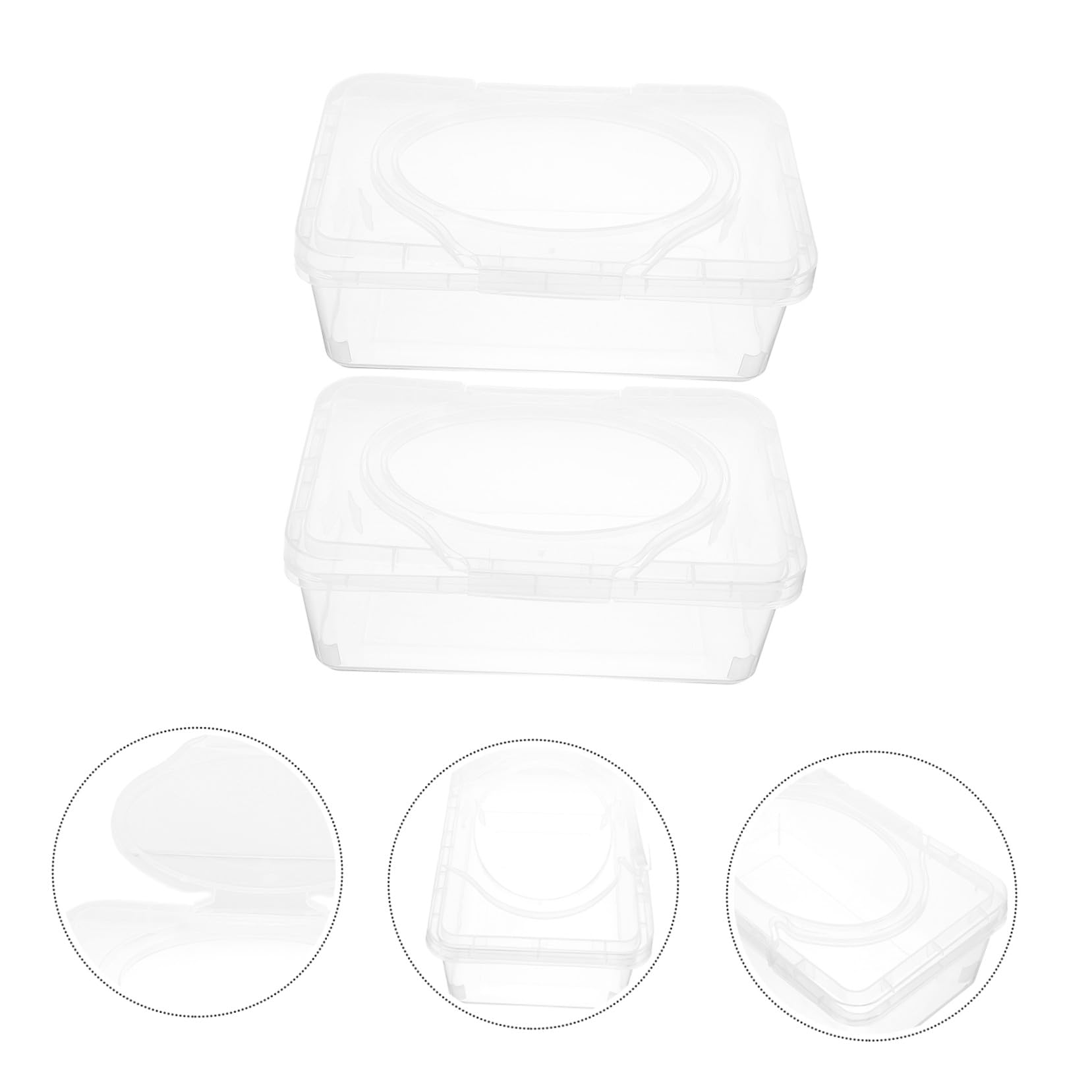 Contenedor de Toallitas Húmedas para Bebés con Tapa, 2 Piezas Pp
