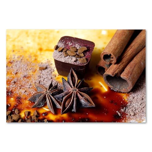 Postereck - 3083 - Especias, canela, cocina, invierno, chocolate - Póster de pared para pared - Póster - DIN A3 - 29,7 cm x 42,0 cm