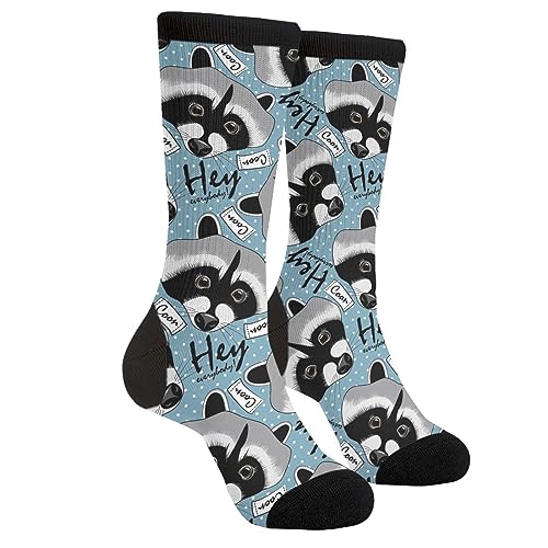 Cute Kawaii Racoon Raccoon Face Funny Casual Funny Funky Novelty Fashion Socks For Men Women