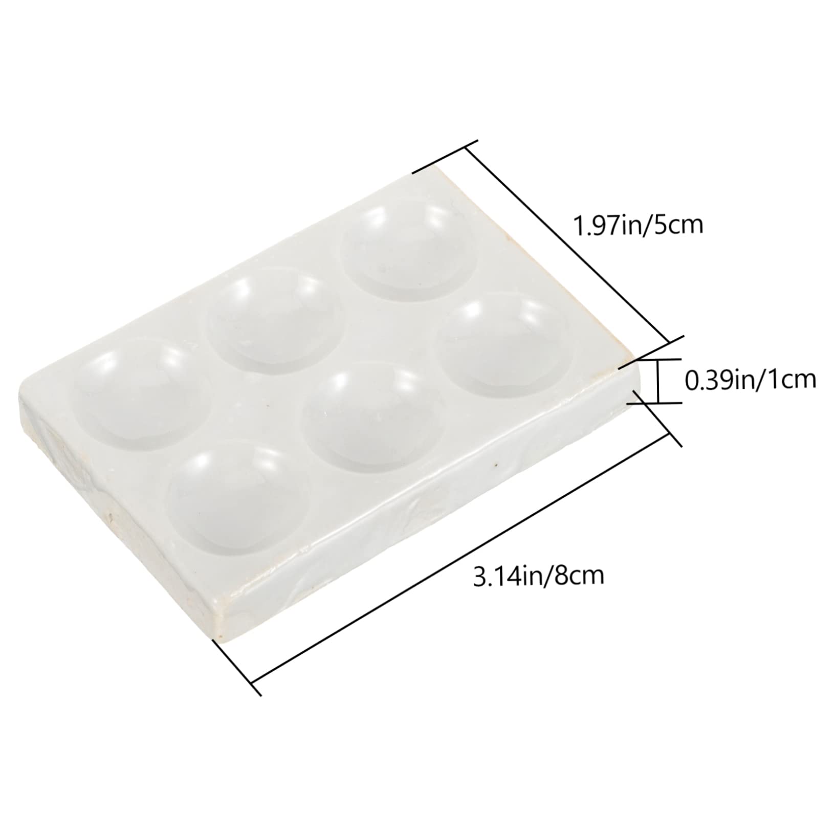Zerodeko Plaques de Réaction en Laboratoire pour Tests Chimiques Facile à Utiliser Matériau Porcelaine en Céramique Blanche Lot de 5 6 Trous pour Expériences Scientifiques