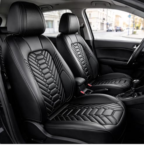 Image of Foneso Car Seat Covers for Dodge Ram Full Set | Fits for 2009-2026 Ram 1500 /2500 /3500 Crew Quad Regular Cab,Heavy Duty Protection Pickup Cushions with Split Flat Bench 40 /60