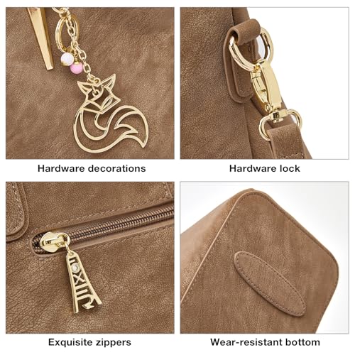 Image of FOXLOVER Soft Genuine Leather Medium Purses for Women Tote Bag Handbags with Top-handles Shoulder Satchel Purse
