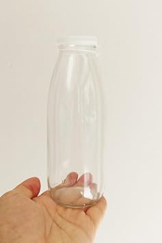 500 ml Şeffaf Sürahi Süt, Ayran, Su, Limonata, Meşrubat Şişesi 500 Cc Askılı Kapaklı Cam Şişe 2 Adet (2, Şeffaf Askılı Kapak, 500)