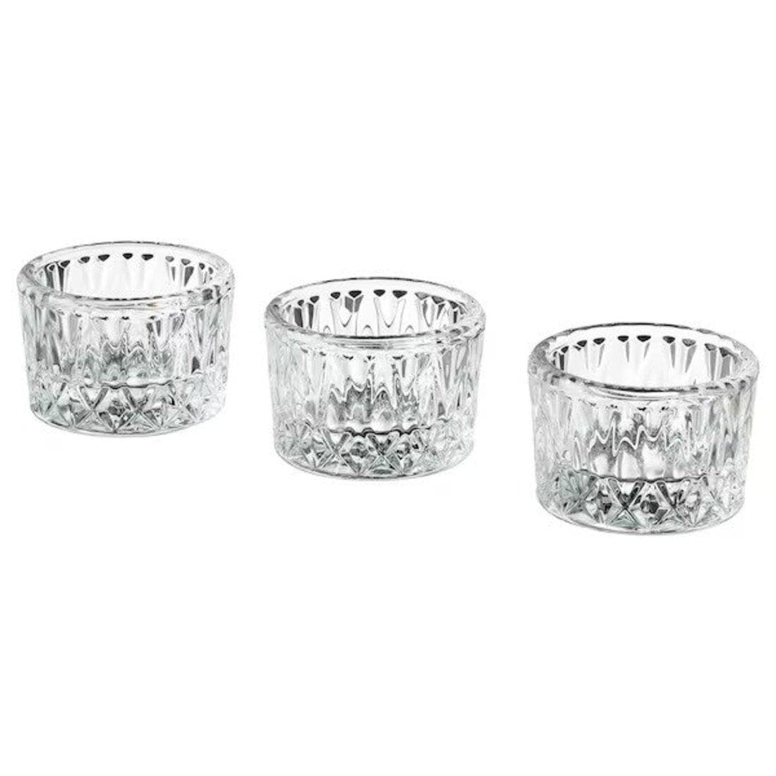 IKEA SMÄLLSPIREA Tealight Holder, Clear Glass/Patterned, 4 cm (1 ½ ")-image-39