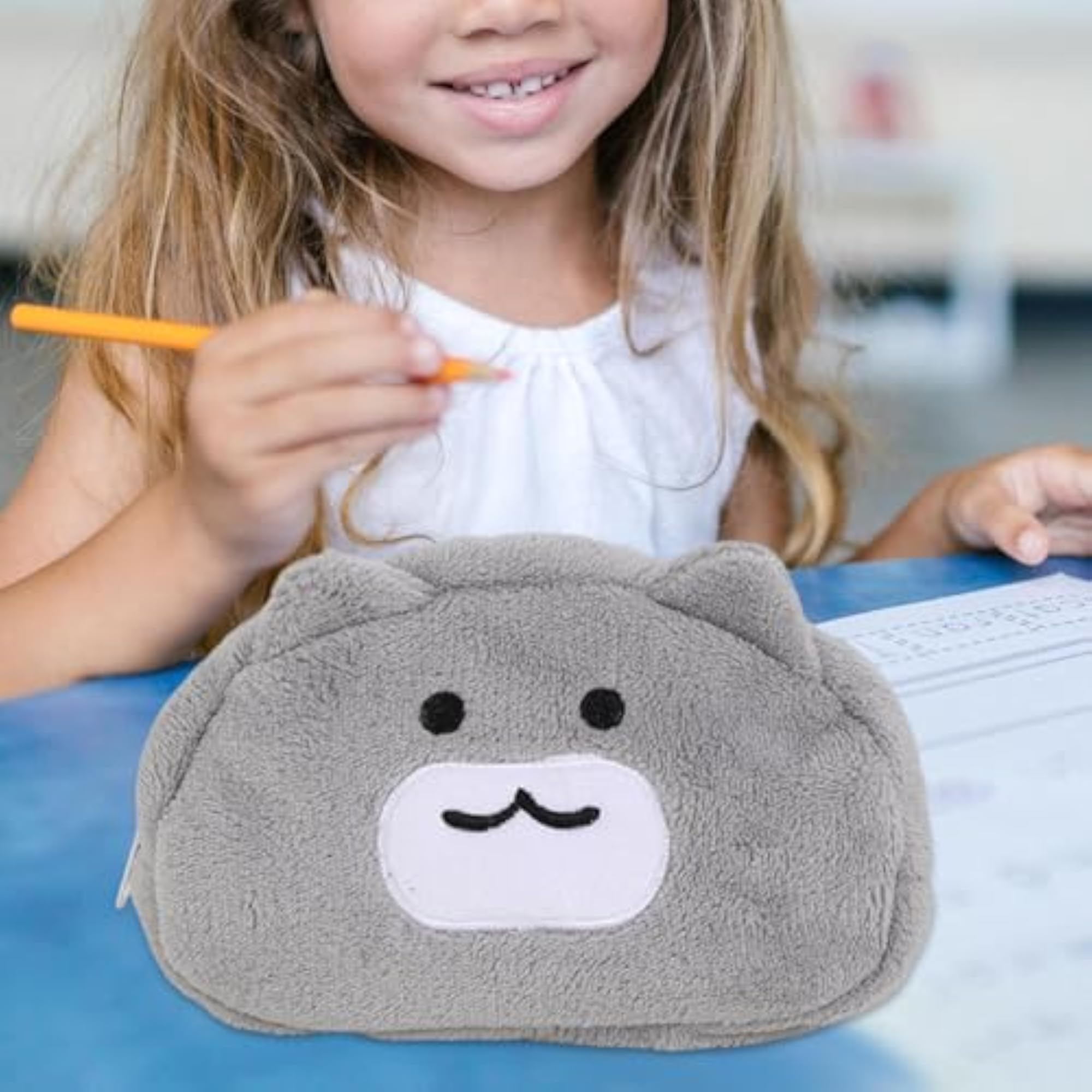 Compact Gray Storage Pouch for Festivals and School