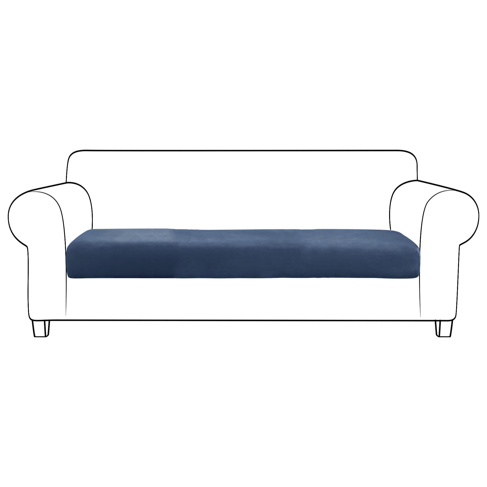 Housse de coussin de canapé en velours bleu marine pour salon chaleureux