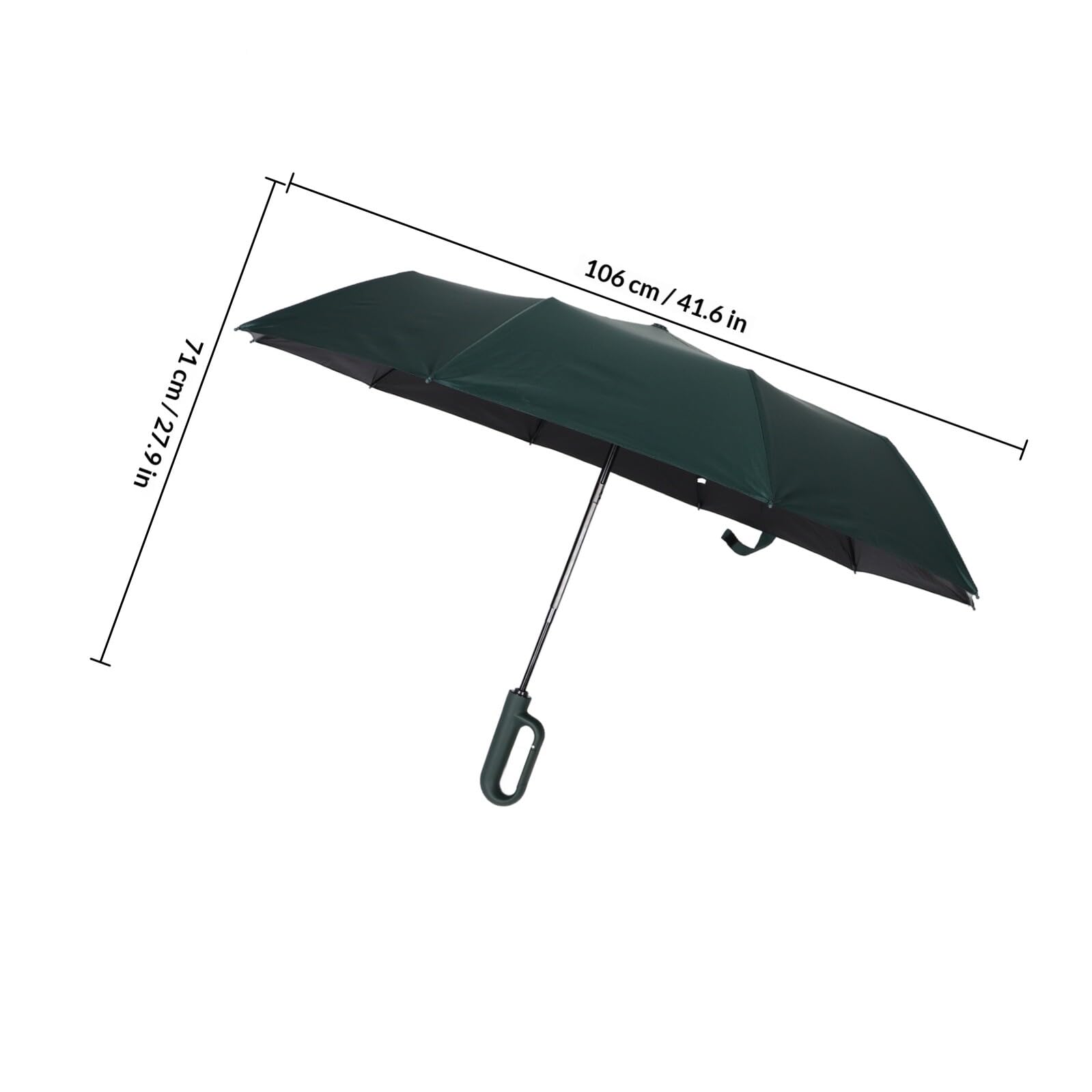 ibasenice Parapluie Pliant Automatique 10 Branches 3 Volets Revêtement Noir Anti-uv Vert Léger Compact pour Voyage Protection Pluie et Soleil Homme Femme Portable Style Plusieurs styles