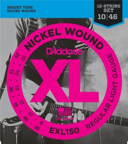 【 並行輸入品 】 D'Addario (ダダリオ) EXL150 Regular Light 12弦 エレキギター 弦
