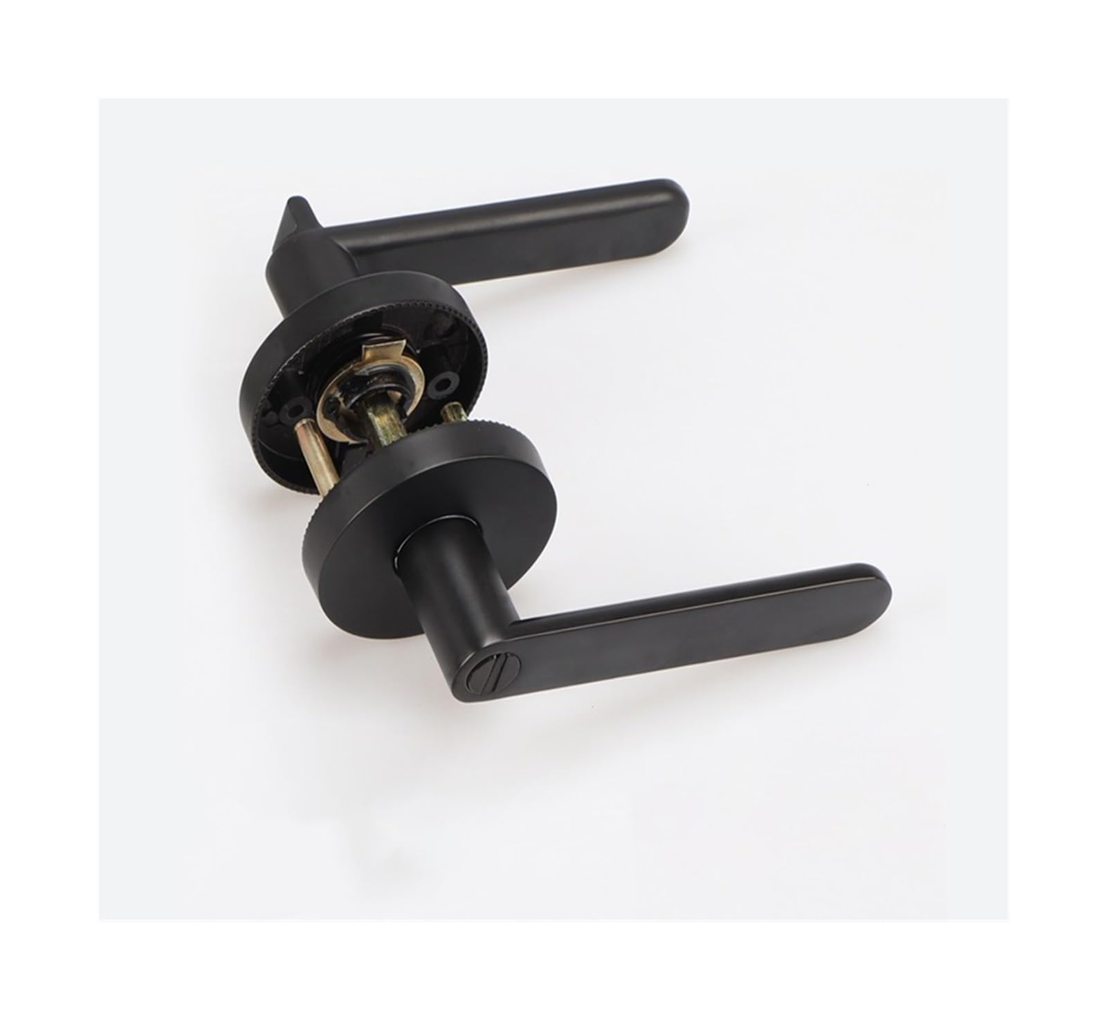 Sjloynwq Black-Keyless Interior Door Lock Three-Pole Handle(Black-Keyless)