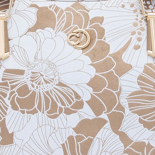 Image of Caprese Margot Satchel Bag, Medium | Stylish Floral Print Handbag for Women with Adjustable & Detachable Sling Strap | Secure Zip Closure | Perfect for Office & Daily Essentials