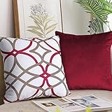 Original Velvet Cushion Covers 18x18 Mix and Match (Set of 2) Decorative Throw Pillow Covers for...