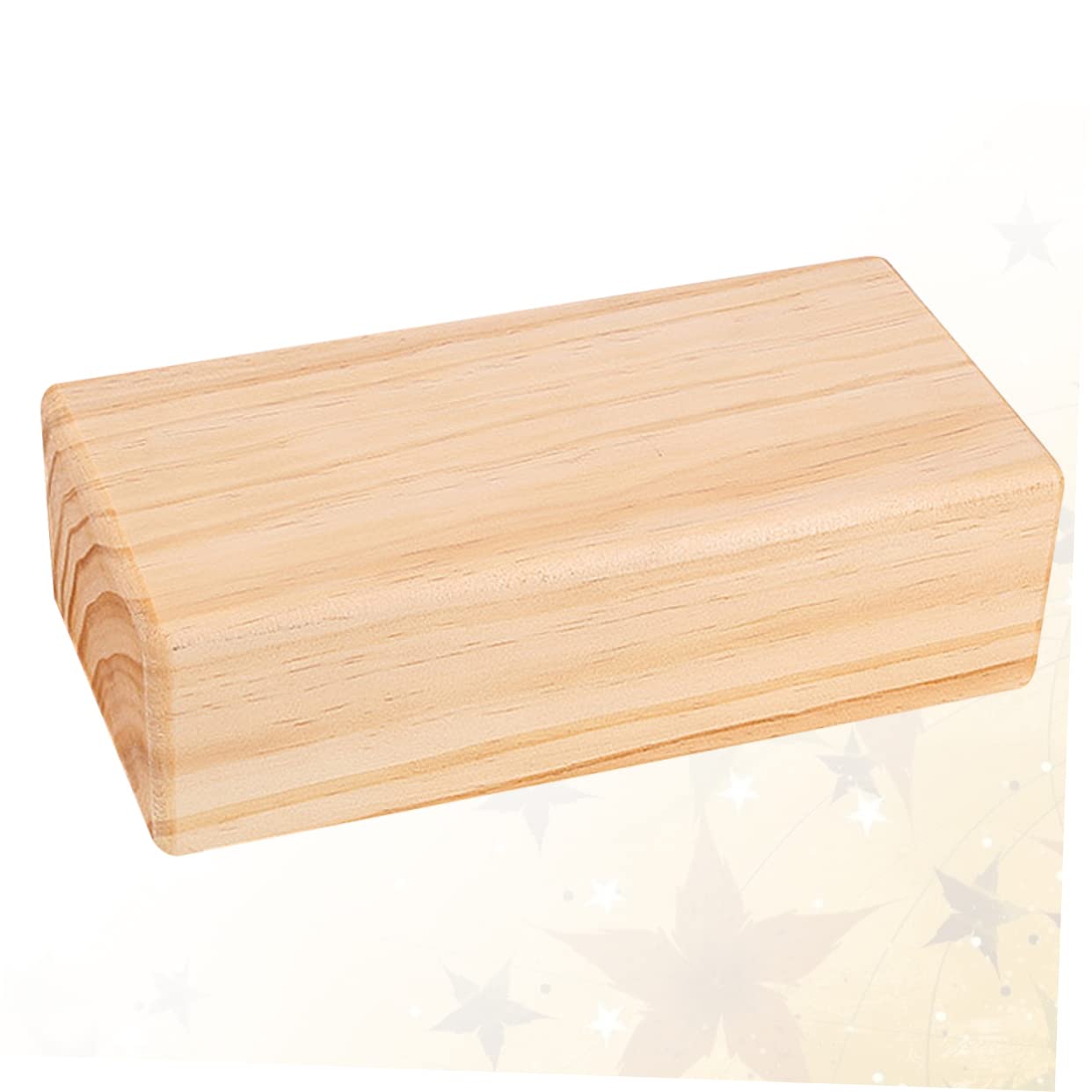 Abaodam Yoga Block Holz Rutschfester Druckfester Yogaklotz für Yoga Tanz und Tägliche Übungen Leicht und Langlebig für Hellgelb