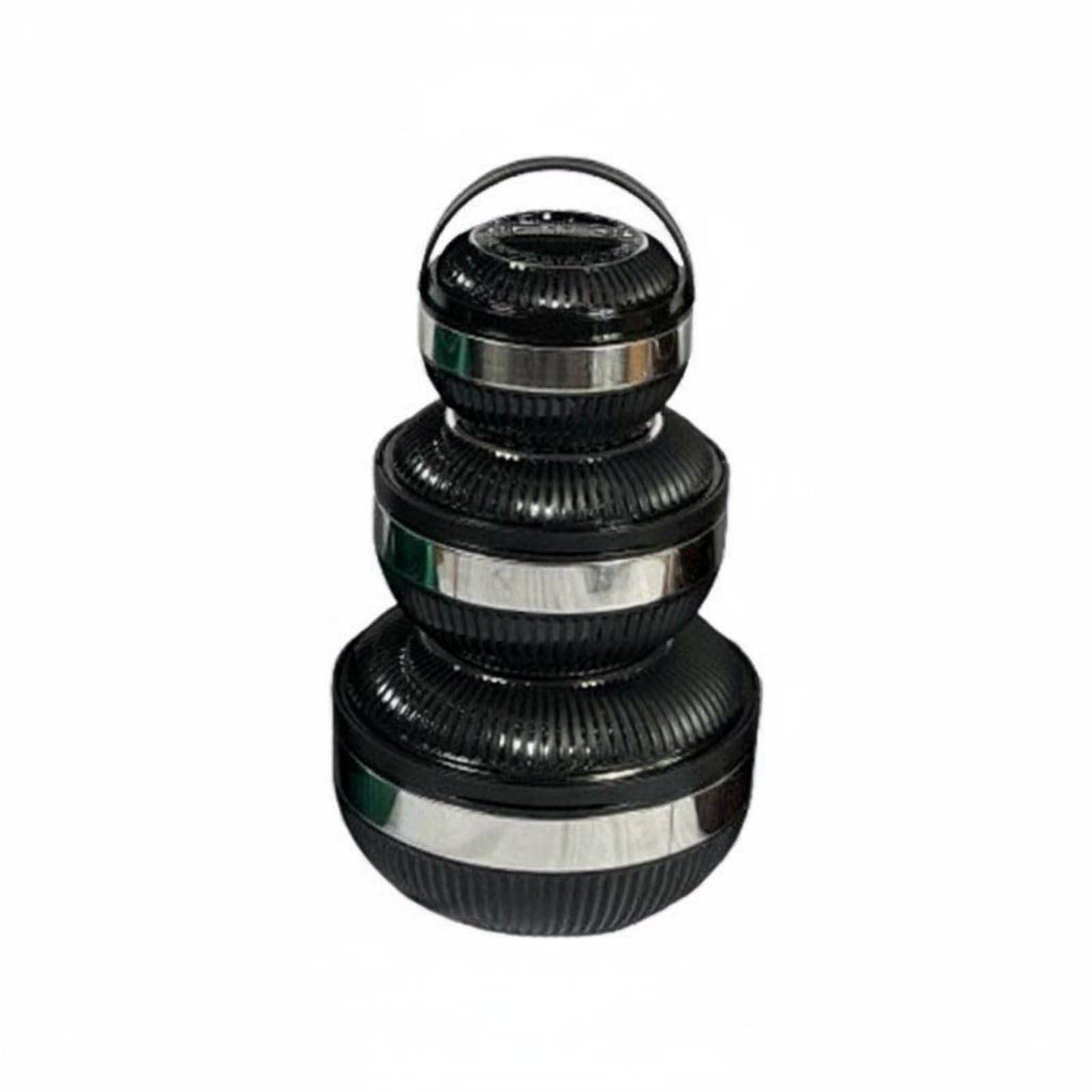 Contenitore Termico per Pasti Scatola Pranzo Portatile Porta Alimenti Bento Lunch Box Acciaio Inox a 3 Livelli Isolato con Struttura a Strati Adatto a, Nero