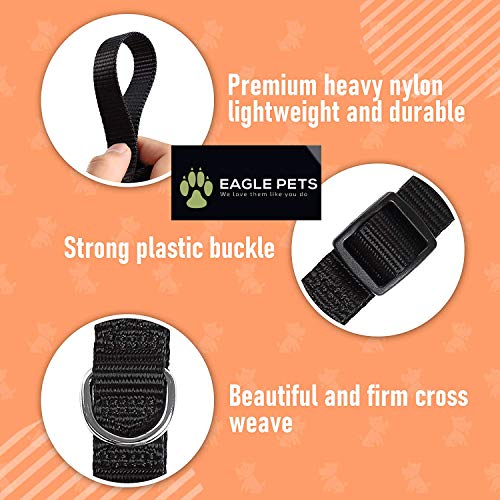 Image of Dog Collar and Leash Set, Adjustable Nylon Collar with Leash for Small Medium and Large Dogs, Quick Release and Breathable Collar for Puppies (Small, Black)