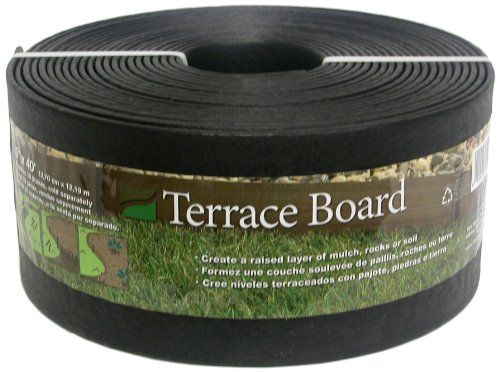 Master Mark Plastics 95440 Terrace Board Landscape Edging Coil 5 Inch by 40 Foot, Black
