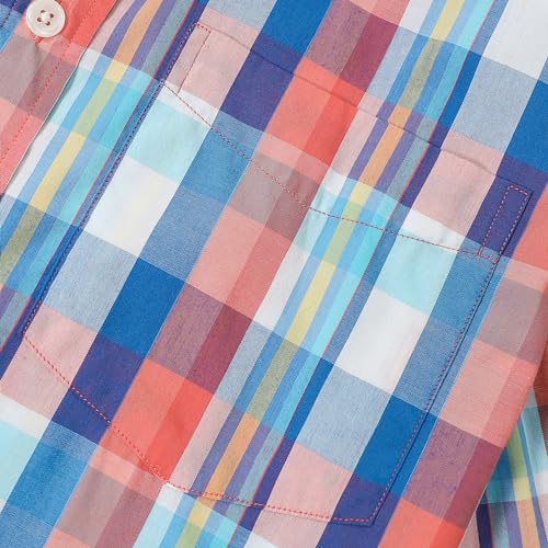 Image of Dubinik Mens Short Sleeve Button Down Shirts Soft Breathable Summer Vintage Regular Fit Lightweight Men's Casual Shirt