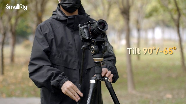 SMALLRIG CT150 Travel Video Tripod Kit, Carbon Fiber, Black, 61.8 - View #8