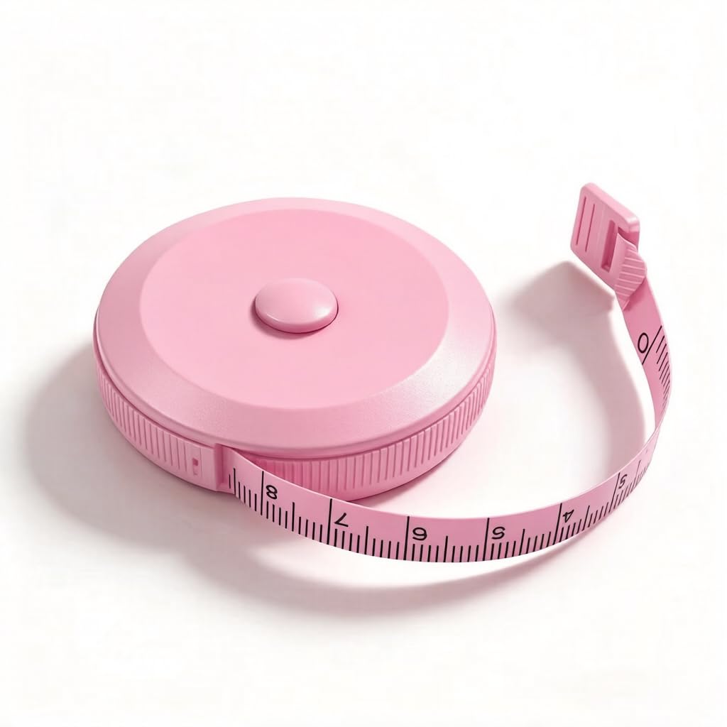 Wintape Soft Body - Cinta métrica retráctil de doble cara (150 cm, 2 unidades), color rosa