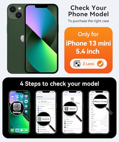 Image of CANSHN Magnetic for iPhone 13 Mini Case, Upgraded [Full Camera Protection] [Compatible with Magsafe] [Translucent Matte] Shockproof Protective Phone Case for iPhone 13 Mini 5.4 inch - Black