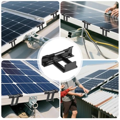 yotutun 24 Stück Solarpanel Wasserablauf Clips 30mm, Solarpanel Schlammentfernungsclip Entwässerung Clips PV Module Reinigung Klammer Reinigungsclips für Wasserablauf Solarmodule