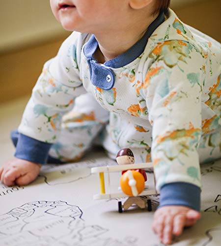 Image of Burt's Bees Baby unisex-baby Sleep & Play, Organic One-piece Romper-jumpsuit Pj, Zip Front Footed Pajama