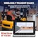 7-inch Forklift Reversing Monitor, Wireless HD 1080P Magnetic Camera with IR Laser Positioning Camera for Forklifts, Trucks, Vans, Industrial Vehicles Car SurveillanceCamera (Red Laser)