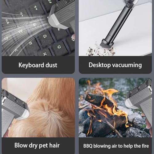 Image of Portable Wireless Vacuum Cleaner with Blower & Suction | 2 Modes | Handheld Lightweight for Car | Home | Office | Foldable Design (Mini Turbo 2 In 1 Blower Vacuum Cleaner130000RPM Suction 12000pa)