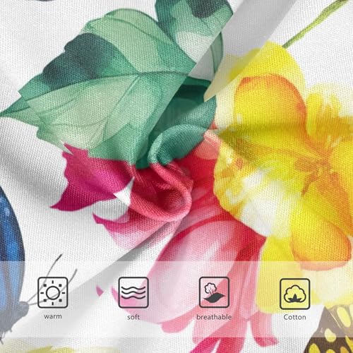 Colorful Flowers Blue Butterflies Toddler Underwear Floral 2t Cotton Panties Little Girl Aesthetic Briefs Girls Undies3