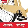 Huffy Woodhaven 26" Cruiser Bike, Cream Yellow Frame, Dual-Density Padded Seat, Chainguard Cover, Rear Rack, Front Basket, Easy Height Adjustment #1