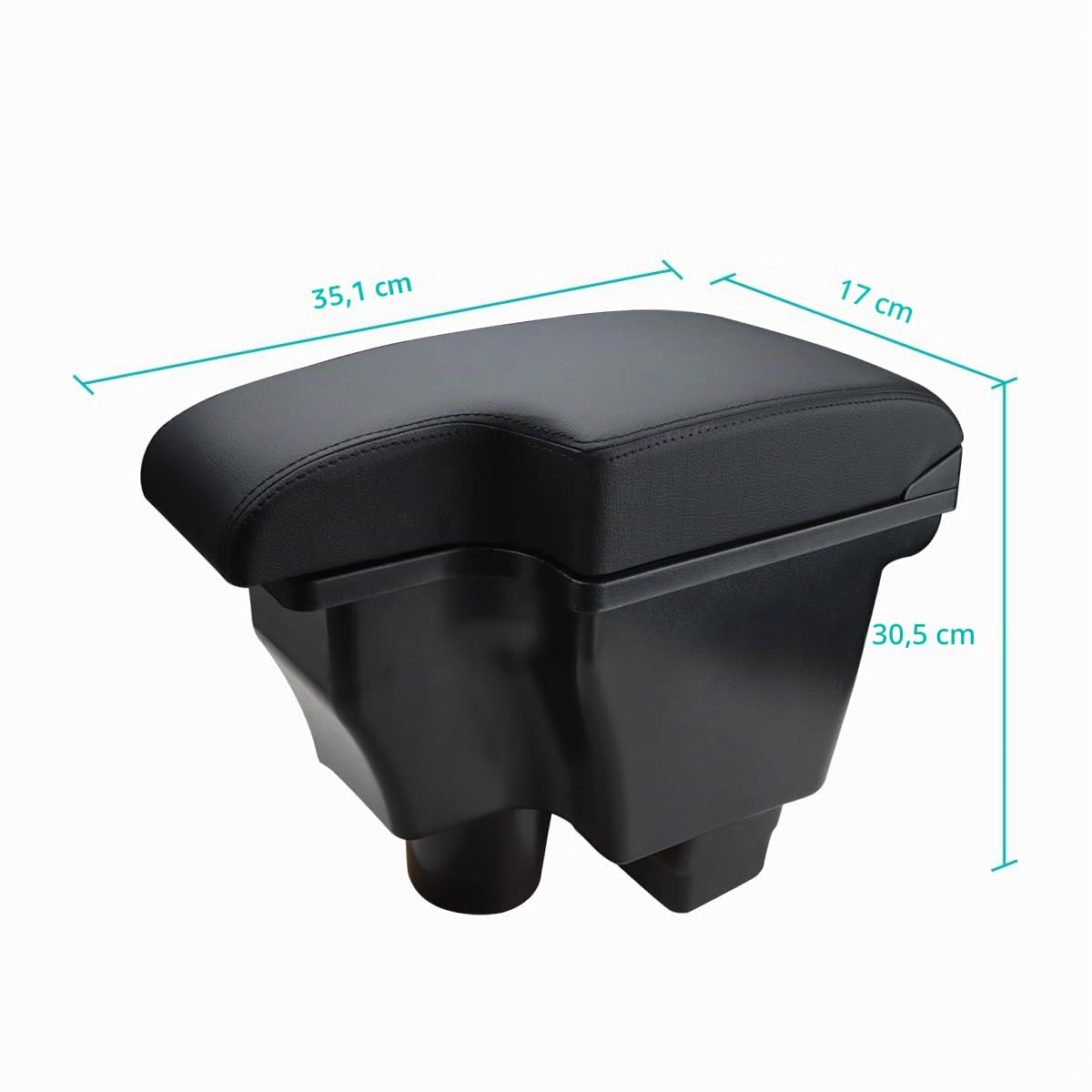 MARCHFA Bracciolo per CX-3 Accessori auto Bracciolo centrale senza porta USB Accessorio per console centrale Nero