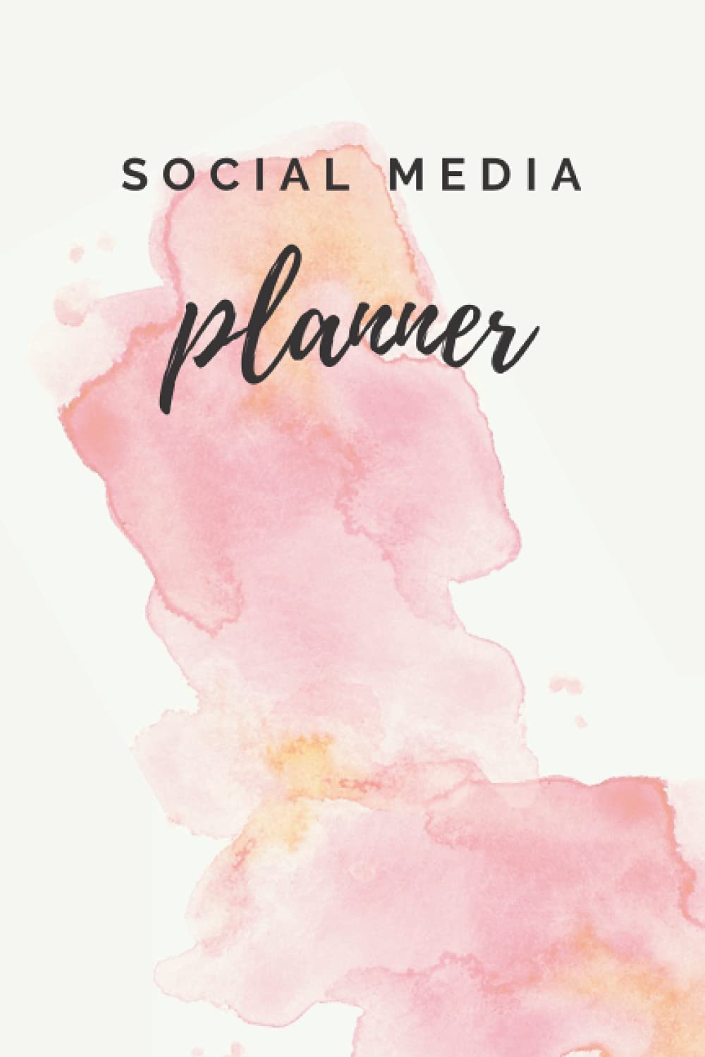 SOCIAL MEDIA PLANNER: PINK WATERCOLOUR ONE YEAR SOCIAL MEDIA JOURNAL, SOCIAL MEDIA DIARY, SOCIAL MEDIA JOURNAL, INFLUENCER JOURNAL