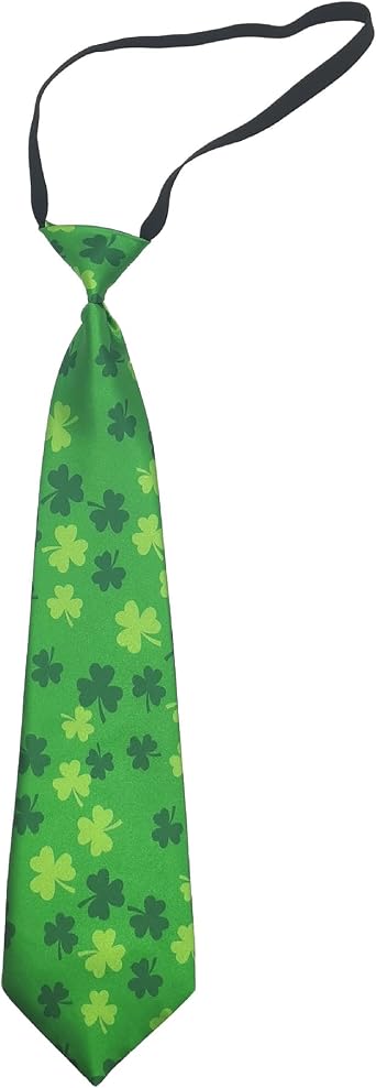 St. Patrick Day Tie Novelty Funny Ties for Men Women Shamrock-Clover Necktie Holiday Accessory