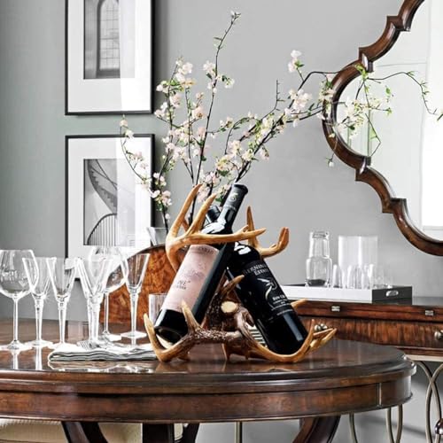 Soporte para botellas de vino con diseño creativo de cuernos miniatura 3