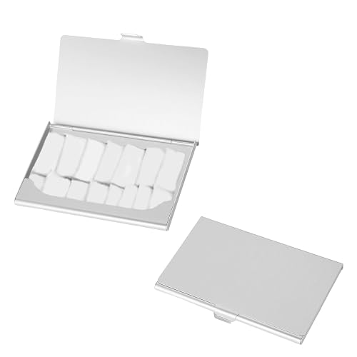 2pcs Pouch Case for ZYN, Slim Silver Aluminum Metal Can