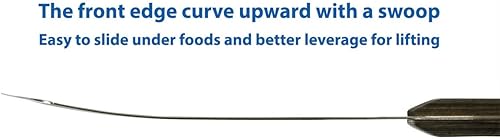 Miniatura 2 de Espátula de pescado, girador de alimentos ranurado de acero inoxidable con mango de madera de Pakka, aleta de pescado ideal para chefs