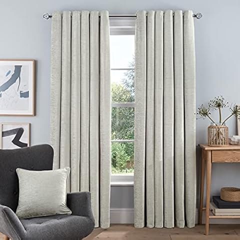 Sleepdown Luxury Chenille Eyelet Curtains Cover